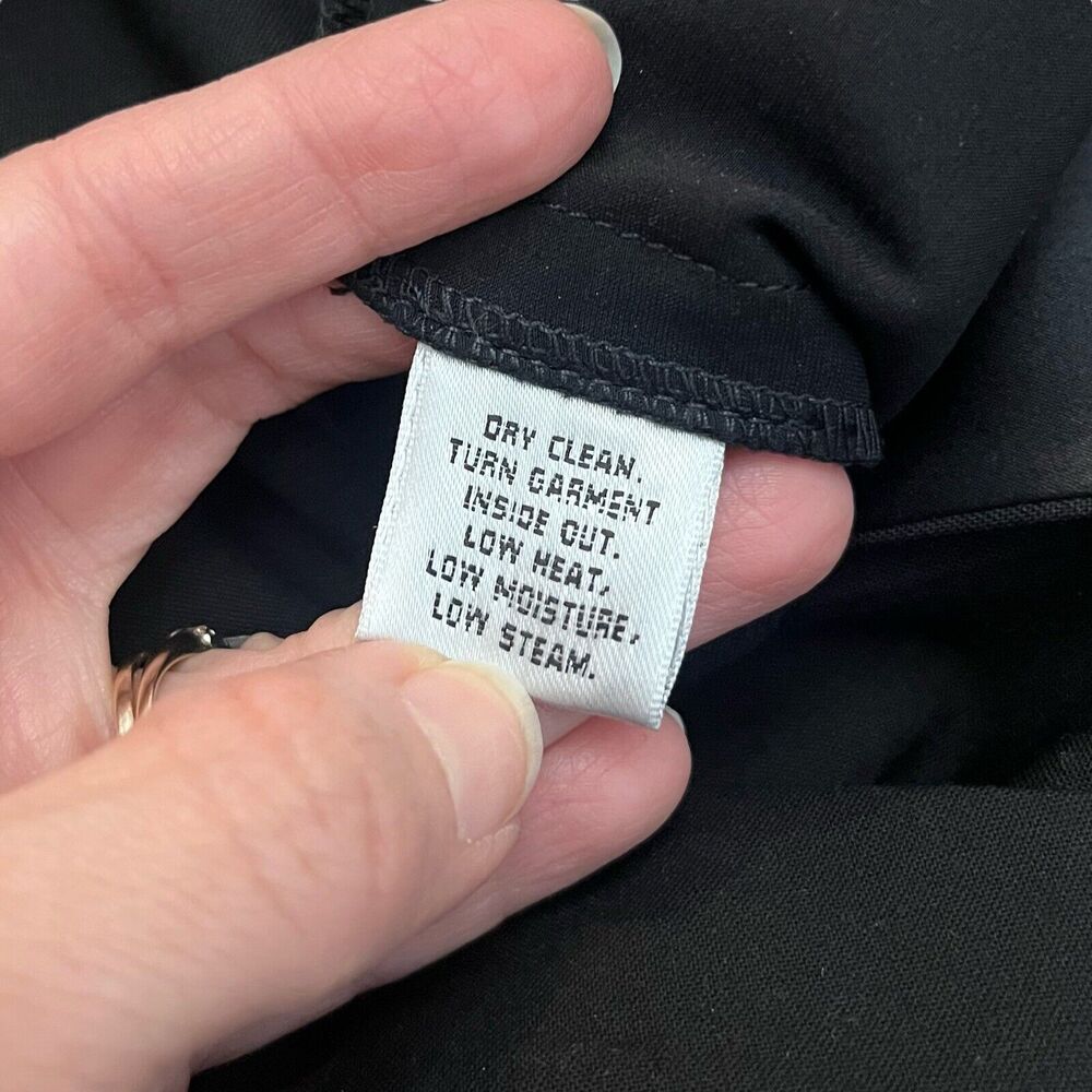 St John Caviar Straight Leg Trousers Size 6 Black Classic Career Quiet Luxury - Picture 8 of 8